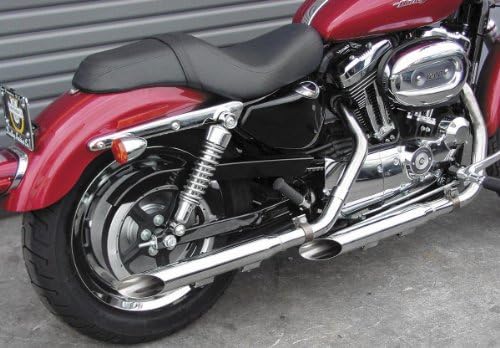 Cycle Shack 2-1/2in. 'SS' Side Slash Slip-On Mufflers for Harley Davidson 2004-2010 Harley Davidson XL Motorcycles