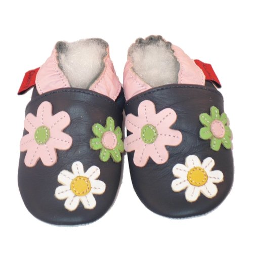 Soft Leather Baby Shoes Little Flowers 6-12 months