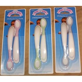 2 Pack Heat Sensitive Baby Spoons by Baby King