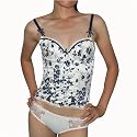 Womens Sexy Fully Reversible White Satin Corset