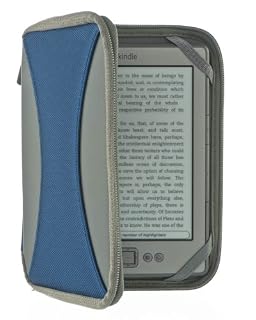 M-EDGE Latitude Jacket Foldable Folio Cover Case for Kindle / Kindle Touch eReader - Blue