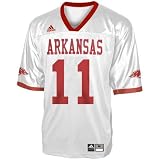 adidas Arkansas Razorbacks #11 White Replica Football Jersey