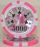 25 $5,000 Ben Franklin 14 Gram Laser Graphic Poker Chips