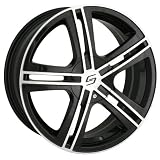 18x7.5 Sacchi S62 (262) (Black w Machined Face) Wheels Rims 5x112 120 (262-8709B) by Sacchi