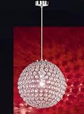 Honsel Leuchten 61051 Pendelleuchte chrom Glasprismen klar
