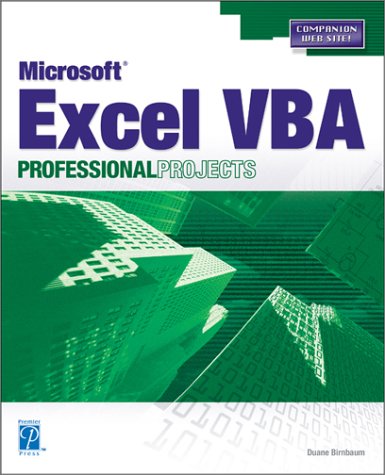 City Travel Guides Discounted  Books : Microsoft Excel VBA Professional Projects