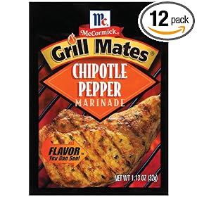 Grill Mates Chipotle Pepper Marinade, 1.13-Ounce (Pack of 12)