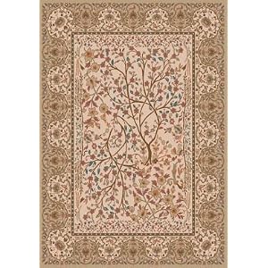 Kashmiran Pastiche Balsa Wheat Traditional 7.8 X 10.9 OVAL Area Rug