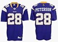 Adrian Peterson Minnesota Vikings #28 Authentic Reebok NFL Football Jersey (Purple)