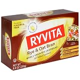Ryvita Whole Grain Rye Crispbread, Rye & Oat Bran, 8.8-Ounce Boxes (Pack of 10)