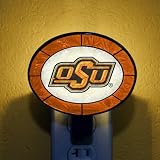 OKLAHOMA STATE COWBOYS Team Logo ART-GLASS NIGHTLIGHT (4 1/2 x 4 3/4) by Memory Company