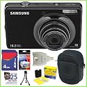 Samsung SL420 10MP Digital Camera in Black + 4GB Accessory Kit