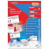 Decadry Deluxe Business Cards Snap-back Inkjet Smooth-edged 280gsm 85x54mm Matt Ref Dpocc3727 [100 Cards]