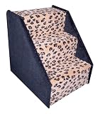 3 Step Bear's Stairs - Leopard Print/Black
