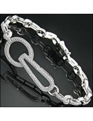 Stunning 0.35 Ct 925 Sterling Silver Genuine Diamond Tennis Bracelet 7 Inch