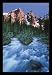 Alberta Stream (Mountains, Forrest, River) Black Wood-Mounted Art Poster Print - 16