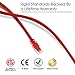 GearIT Cat 6 Ethernet Cable (20-Pack 1 Foot) Cat6 Network Patch, 10Gbps, RJ45, Snagless Cord, Gold-Plated Connectors, Internet for PC, TV, Tablet, Router, Printer, Servers, IT Data Center - Red