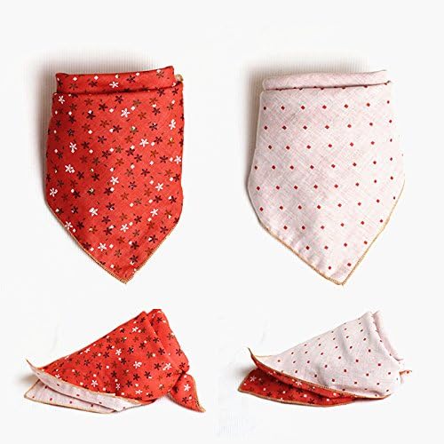 ODOD Baby Polka Dot Bandana Drool Bibs with Snaps for Girls Absorbent Cotton Cute Baby Gift