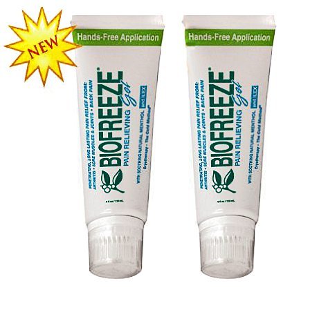 2-pack Biofreeze® Pain-Relieving Gel 4 oz. Tube with Hands-Free Applicator Tip