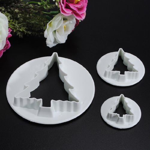 Plastic Christmas Tree Cookie Biscuit Cake Fondant Molds Cutter