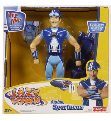 Childrens Toyshop   : Fisher Price Lazy Town Action Figure - Action Sportacus