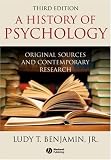 History of Psychology: Original Sources and Contemporary Research