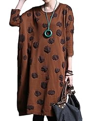 Plus Size Polka Dot Print Dolman Raglan Sleeves Vintage Sweater Knit  Dress