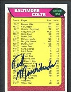 1976 Topps #452 Ted Marchigroda Colts Signed AUTO Approval Sticker - JSA Certified - Signed NFL Football Cards
