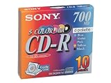 SONY 10CDQ80EXC CD-R(700MB) 5色 各2枚入り