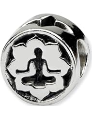 Reflection Beads Silver Yoga Lotus Career Bead