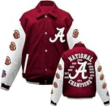 Alabama Crimson Tide Commemorative 13X Football National Champions Leather Varsity Jacket