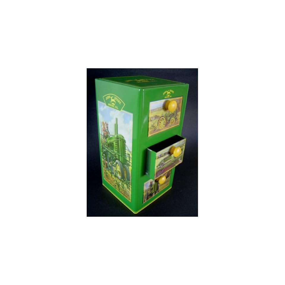 John Deere 3 Drawer Tin Cabinet With Wood Handles Office On Popscreen