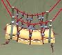 6" Beaded Old-Fashioned Rope Bridge Christmas Ornament