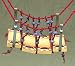 6 Santa Carls Carrick-a-Rede Rope Bridge Christmas Ornament #W6522