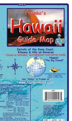 Hawaii The Big Island Guide Franko Maps Waterproof Map