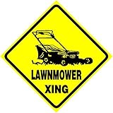 Lawnmower Xing Sign