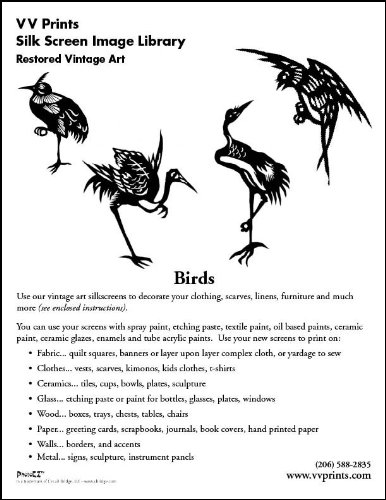 Vintage Birds Silkscreen