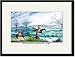 Black Framed/Matted Print 17x23, His Reverence Swims Like a Cork