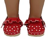 BUYS BY BELLA Red Canvas Clogs for 18 Inch Dolls Like American Girl