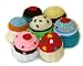 Handmade Knit Mini Cupcakes - set of 6