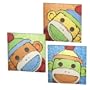 Genuine Monkeez 16 Inch Canvas Wall Art - Set of 2 Blue and Orange Only