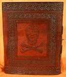 Jolly Roger Pirate Skull and Crossbones Leather Journal Large 8 x 10