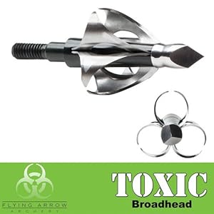 Flying Arrow Archery Toxic Broadheads, 100 Grain, 3 Pack