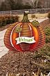 Metal Pumpkin Garden Stake Metal Pumpkin Garden Stake