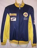Miller Lite Beer Blue Yellow NASCAR Racing Jacket Sz 2