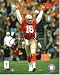 Joe Montana Autographed/Hand Signed San Francisco 49ers 8x10 Photo (Red Jersey Hands In Air)