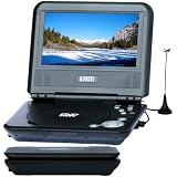 August PD712A 7 Portable DVD Player with Freeview and Analogue TV, Built-in Card Reader USB and Rechargeable Battery