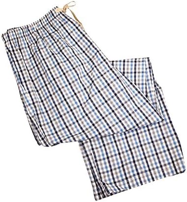 Private Label - Mens Big Checkered Broadcloth Lounge Pant, Blue, Grey 35502-XX-Large