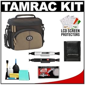 Tamrac 3336 Aero 36 Micro Four Thirds / Compact Digital SLR Camera Bag (Brown/Tan) with Cleaning & Accessory Kit for Olympus OM-D EM-5, Pen E-P2, E-P3, E-PL2, E-PL3, E-PM1 & Panasonic Micro 4/3 Digital Cameras