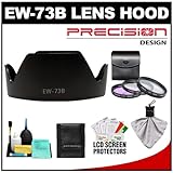 Precision Design EW-73B Hard Lens Hood & 3 (UV/FLD/CPL) Filter Set for Cano ....